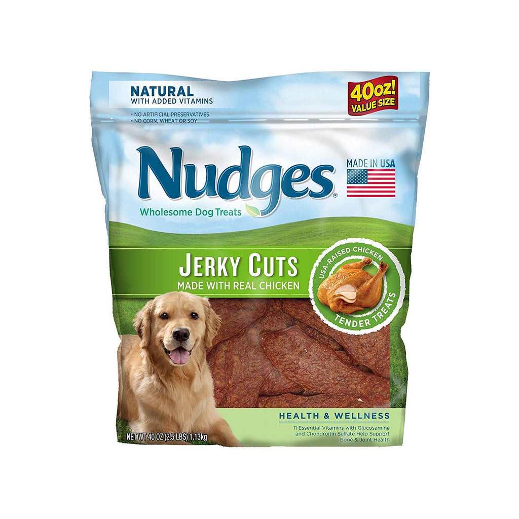 Nudges Natural Jerky Cut Dog Treats Chicken Flavored 40 oz.